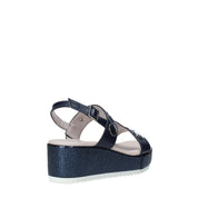 Sandali zeppa Blu Comart