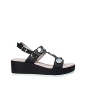 Sandali zeppa Nero Comart