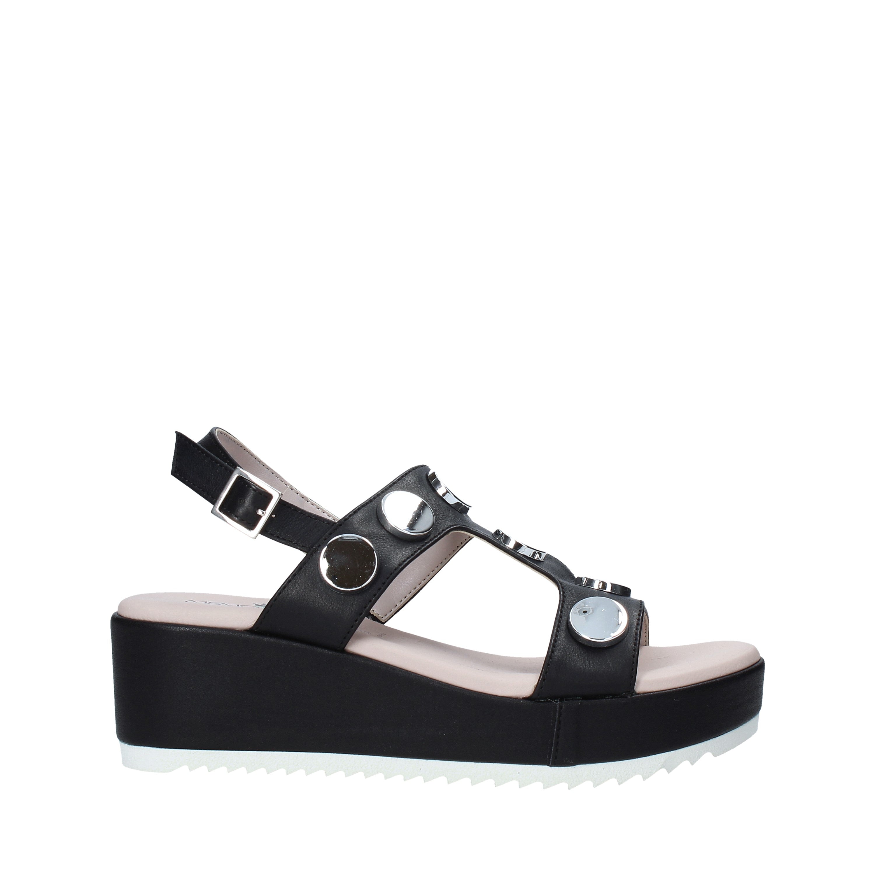 Sandali zeppa Nero Comart