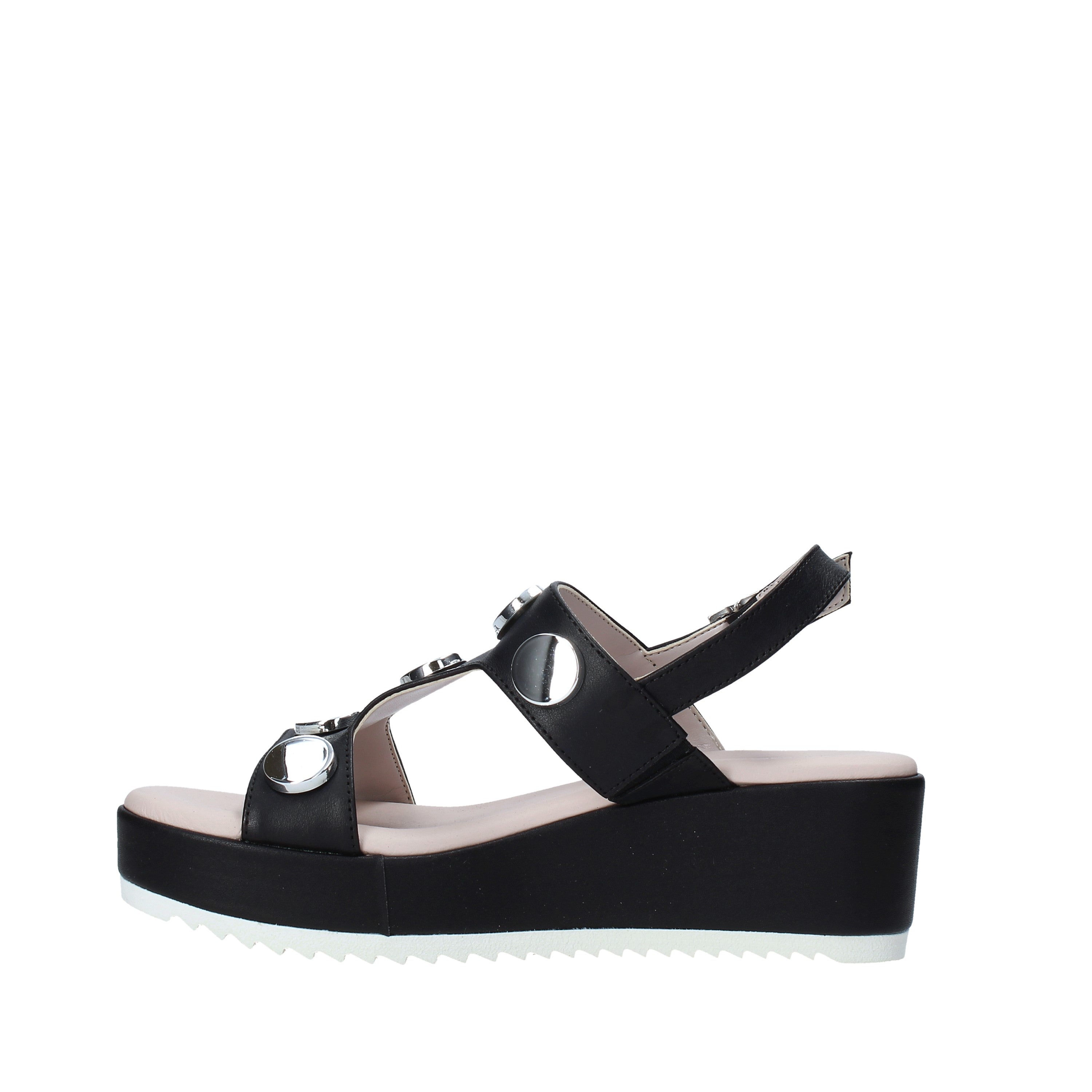 Sandali zeppa Nero Comart