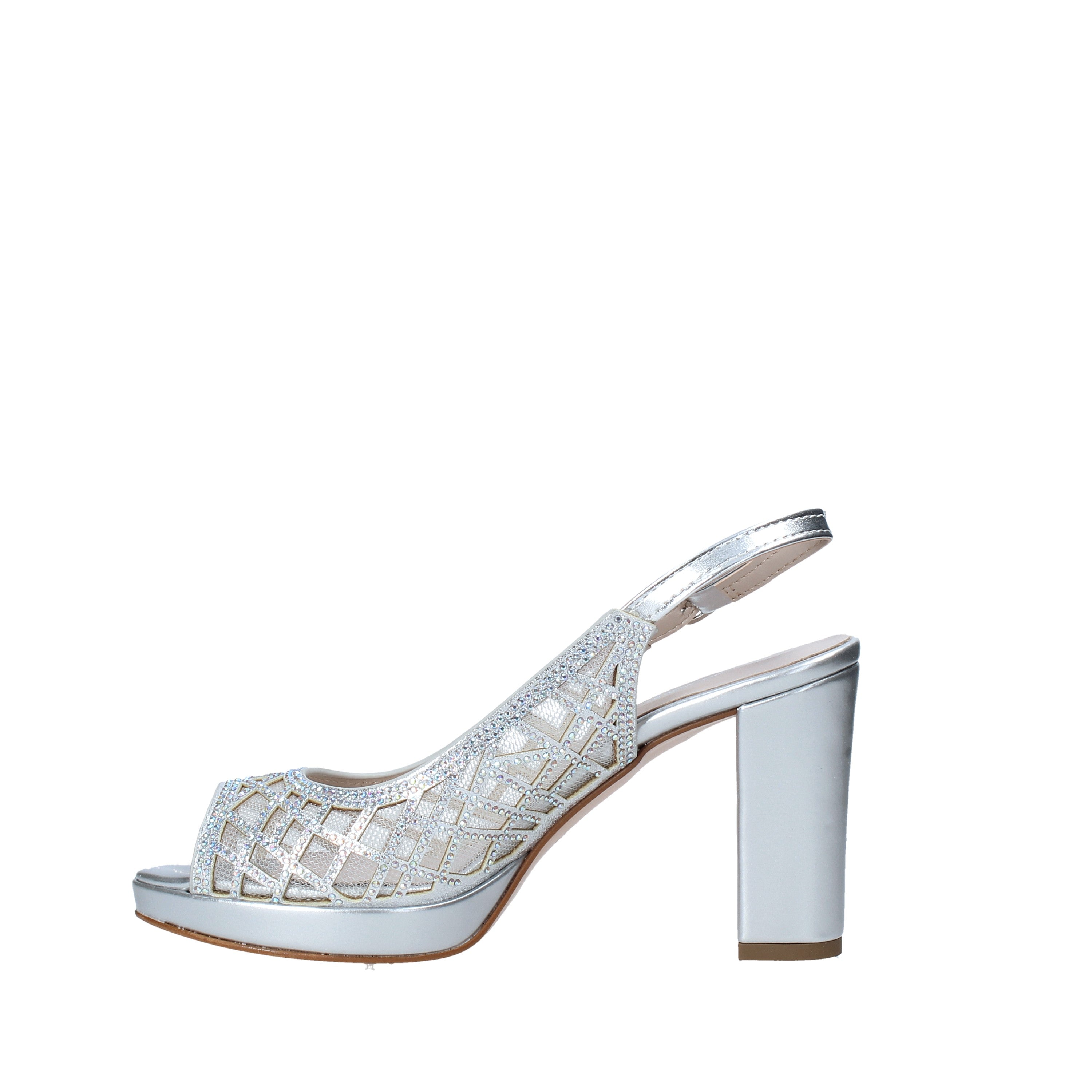 Sandali tacco Argento Comart