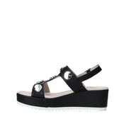 Sandali zeppa Nero Comart