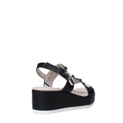 Sandali zeppa Nero Comart