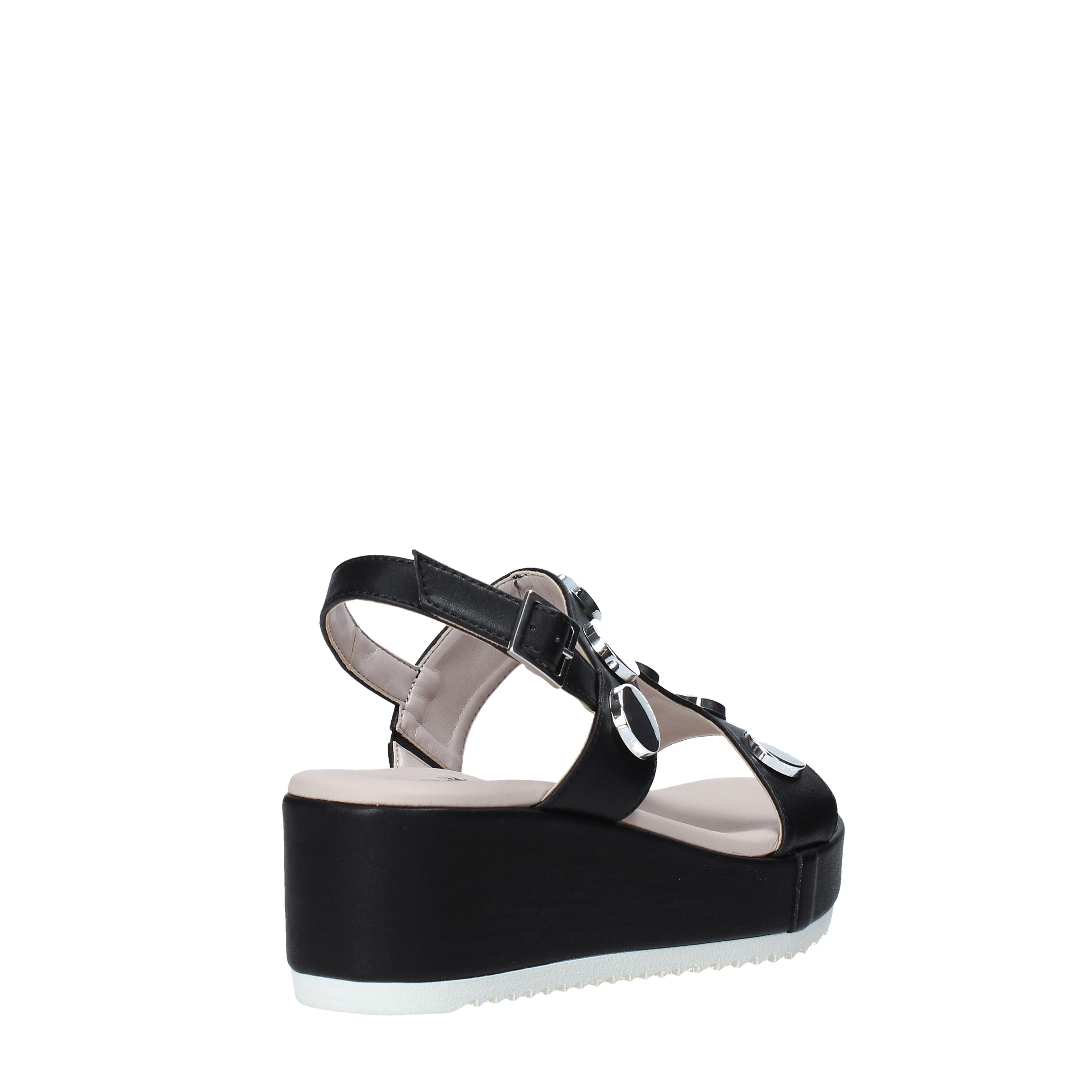 Sandali zeppa Nero Comart