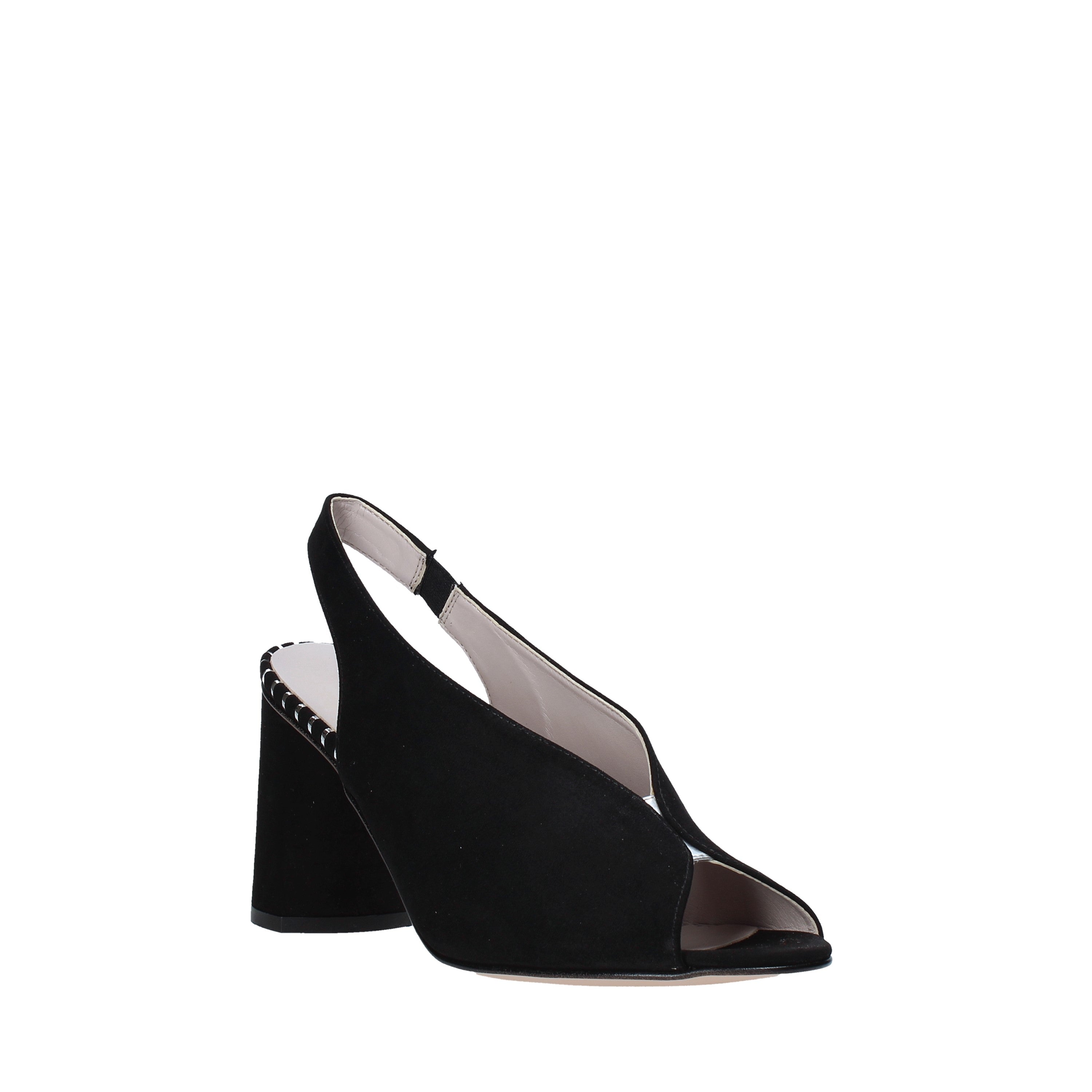 Sandali tacco Nero Argento Comart
