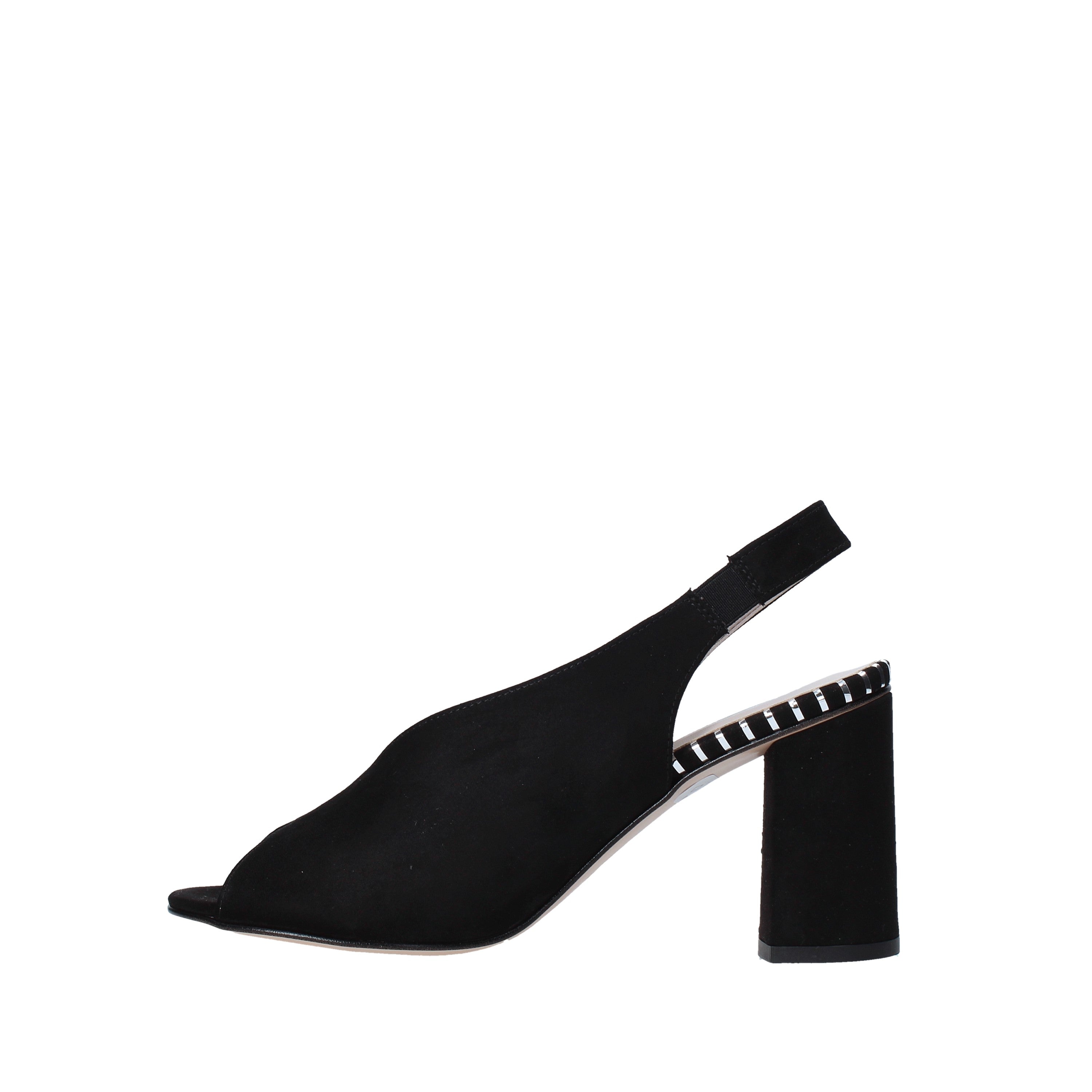 Sandali tacco Nero Argento Comart