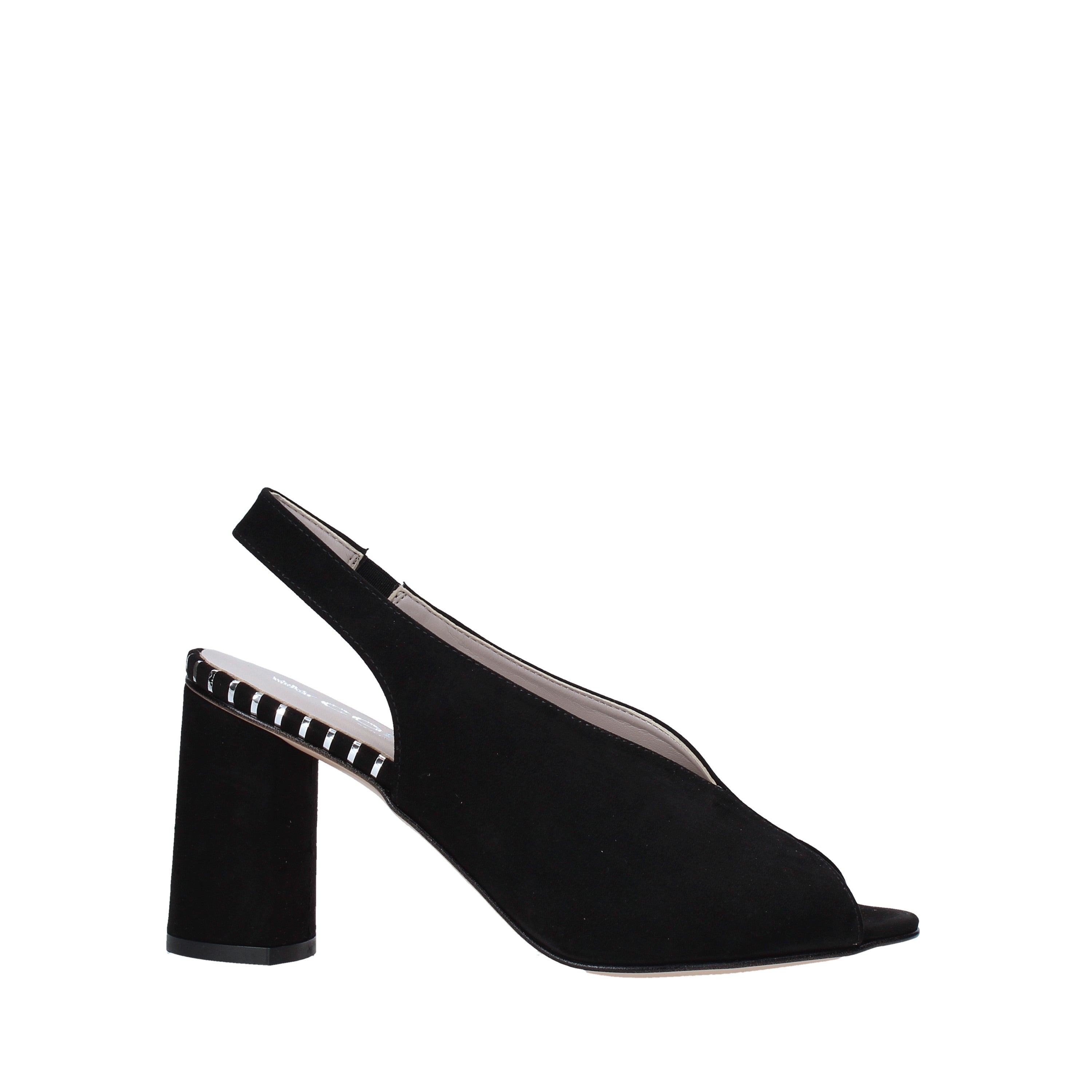 Sandali tacco Nero Argento Comart