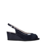 Sandali zeppa Blu Comart