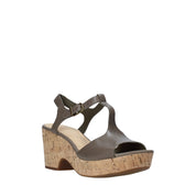 Sandali zeppa Verde Clarks