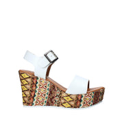 Sandali zeppa Bianco Grace Shoes