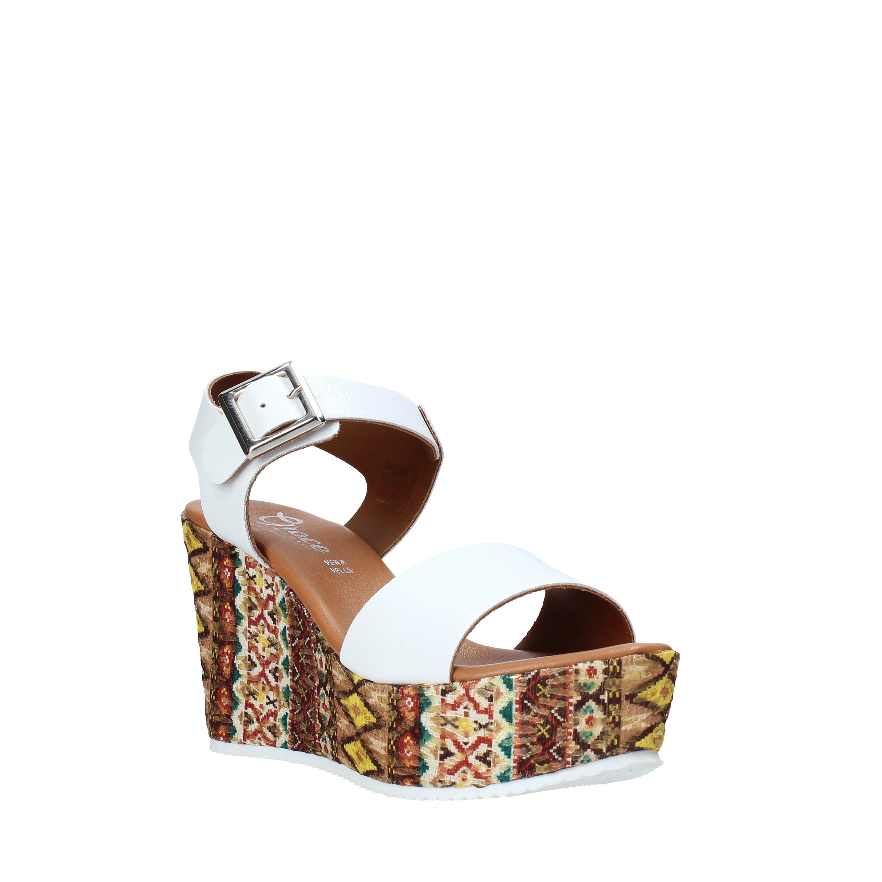 Sandali zeppa Bianco Grace Shoes