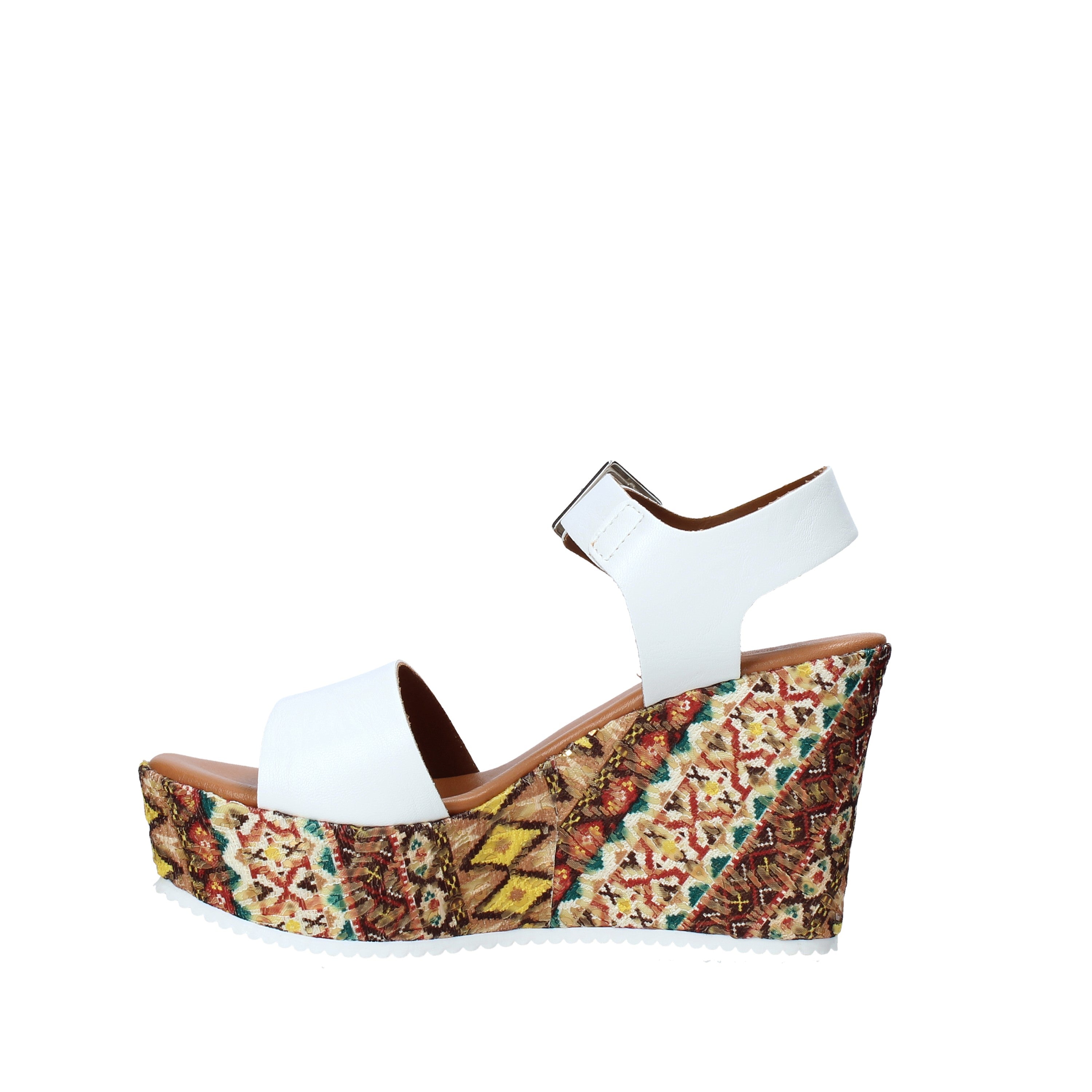 Sandali zeppa Bianco Grace Shoes