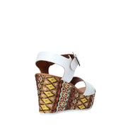 Sandali zeppa Bianco Grace Shoes