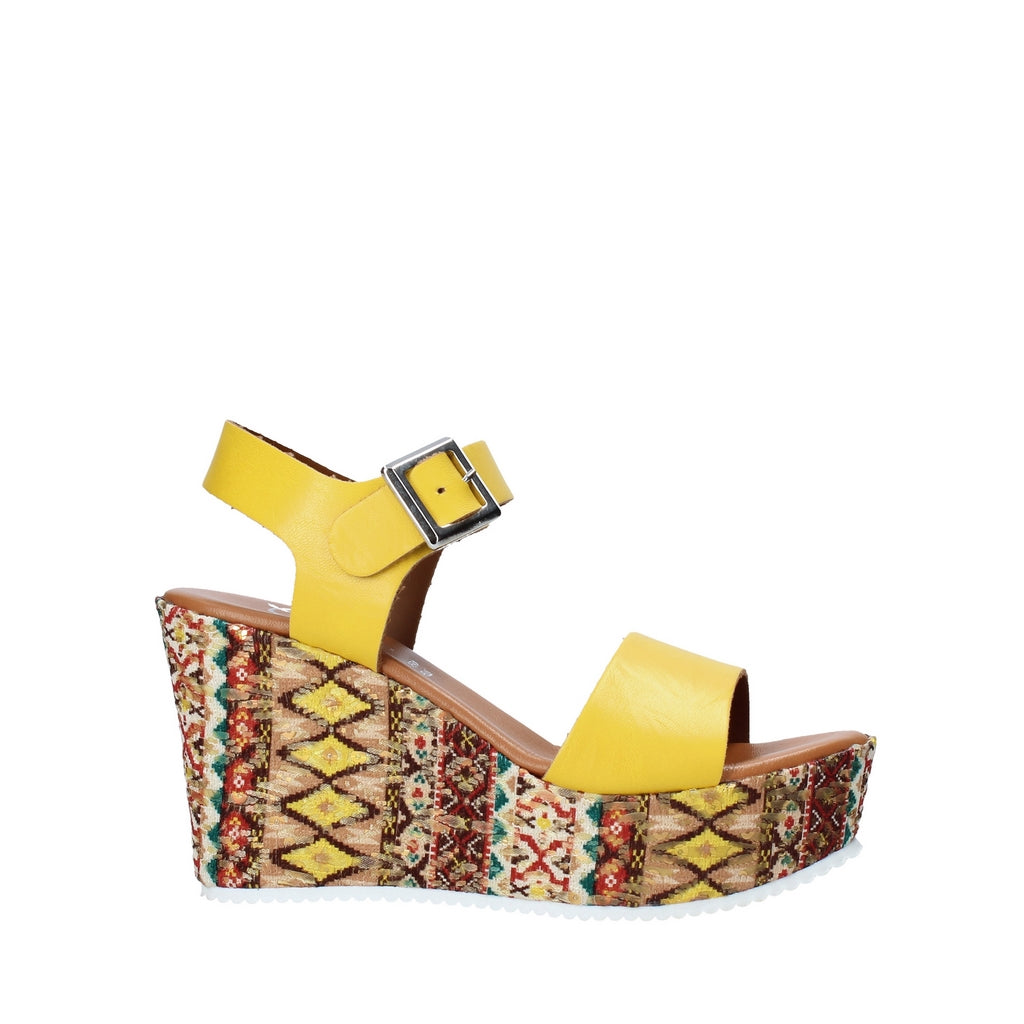 Sandali zeppa Giallo Grace Shoes