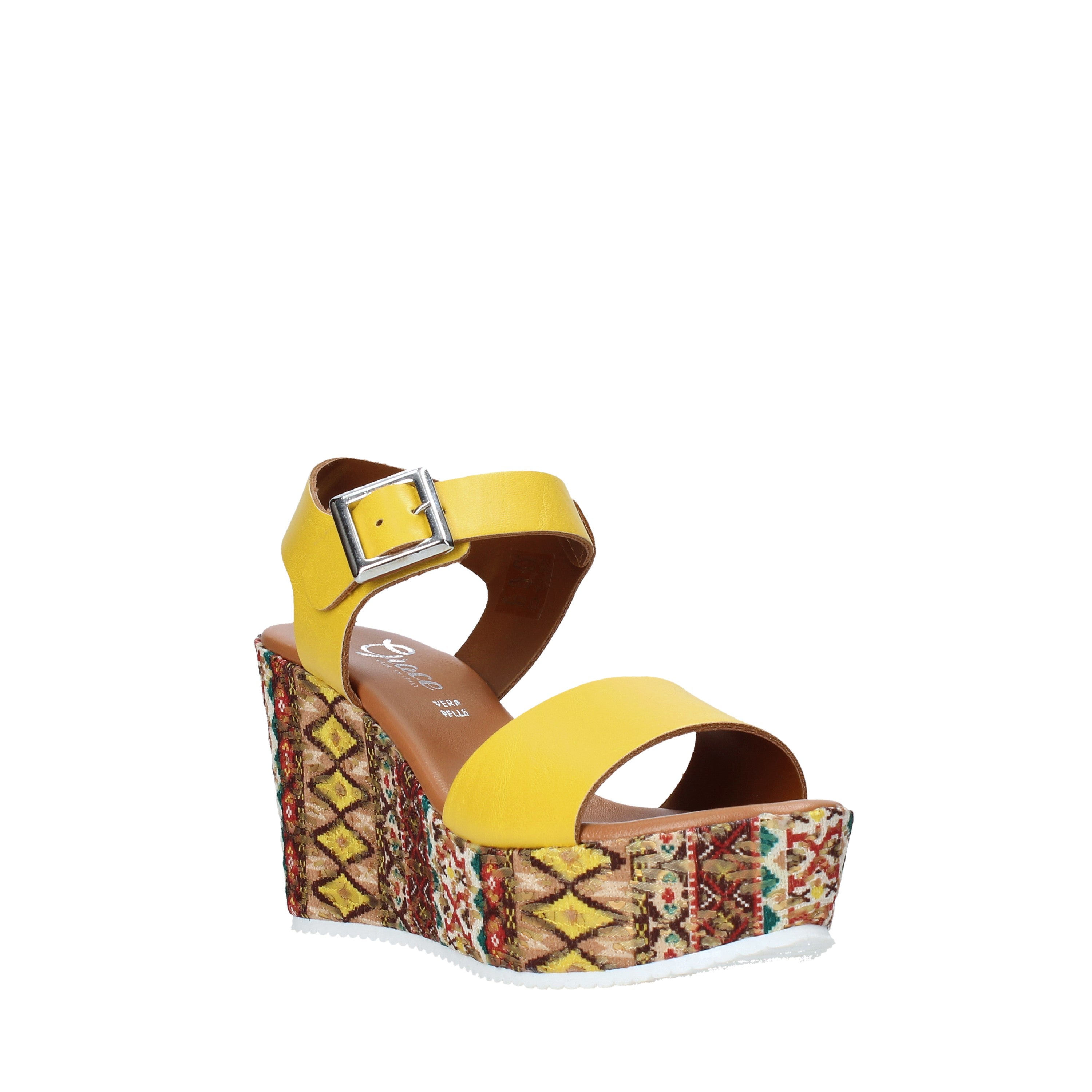 Sandali zeppa Giallo Grace Shoes