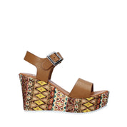 Sandali zeppa Cammello Grace Shoes