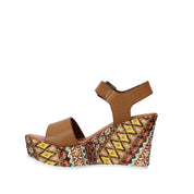 Sandali zeppa Cammello Grace Shoes