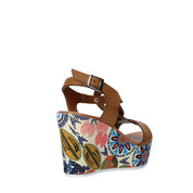 Sandali zeppa Cammello Grace Shoes