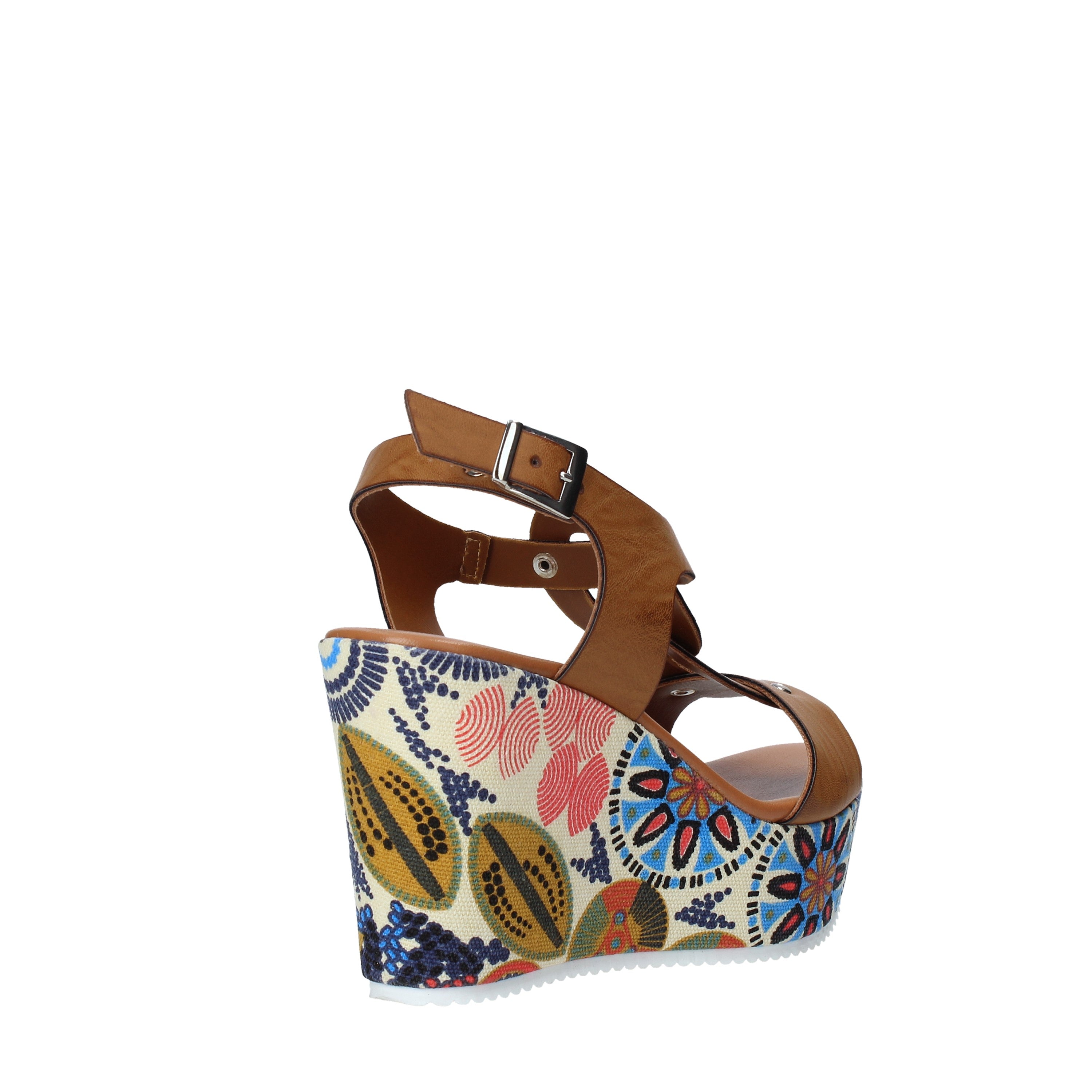 Sandali zeppa Cammello Grace Shoes