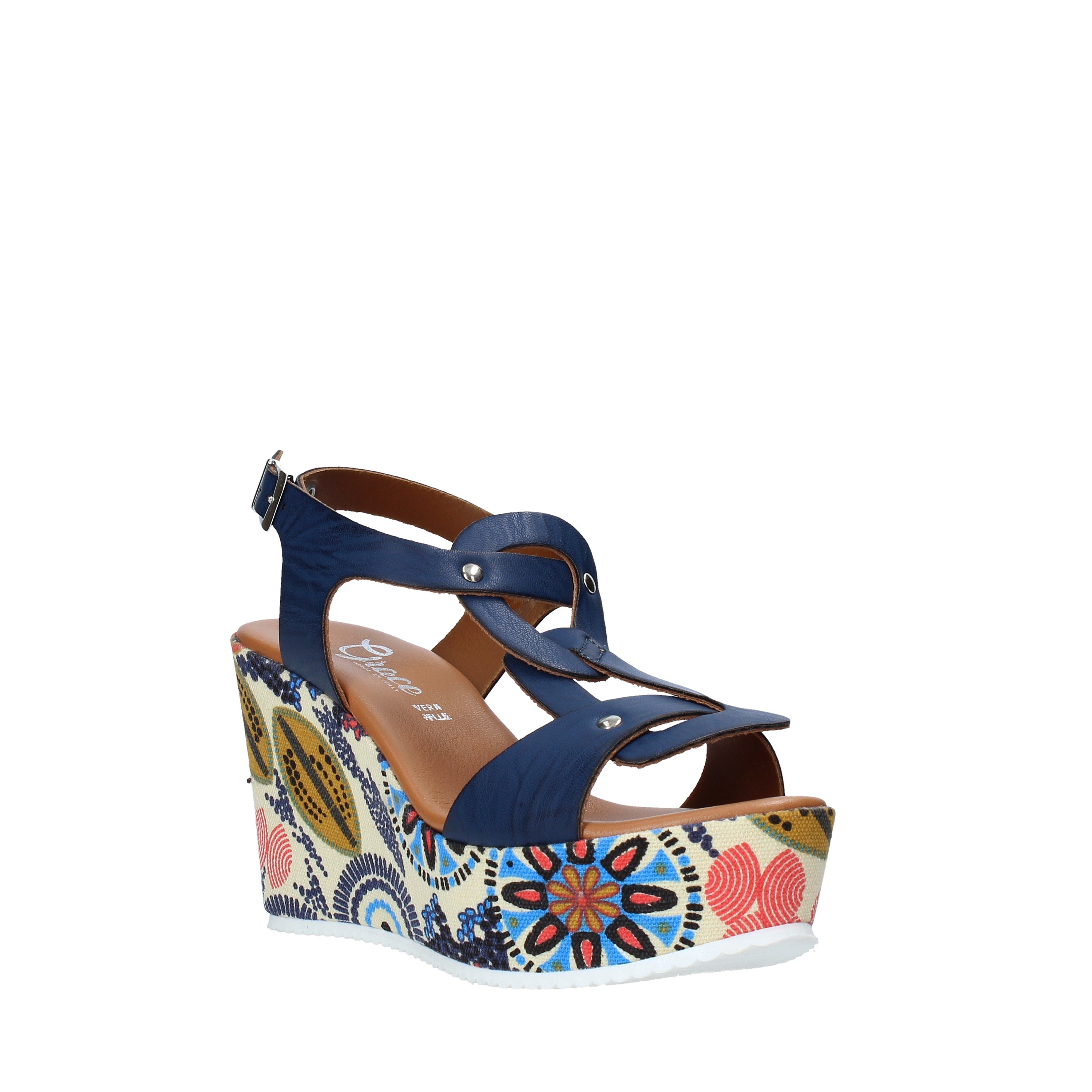 Sandali zeppa Blu Grace Shoes