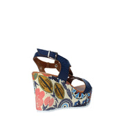 Sandali zeppa Blu Grace Shoes