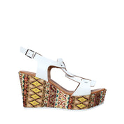 Sandali zeppa Bianco Grace Shoes