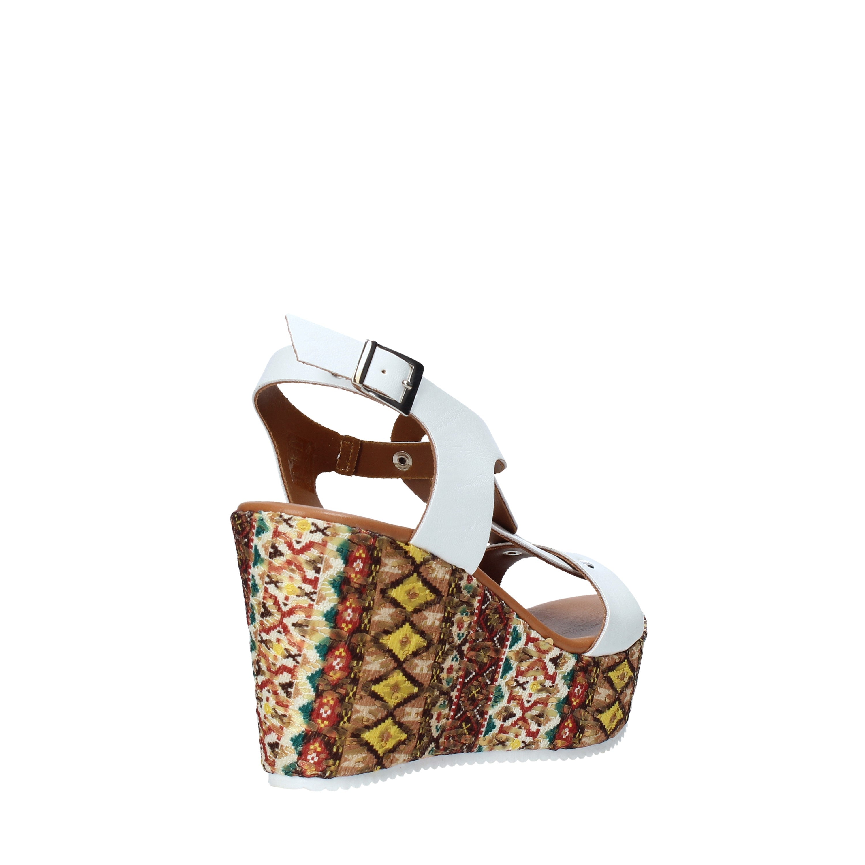 Sandali zeppa Bianco Grace Shoes