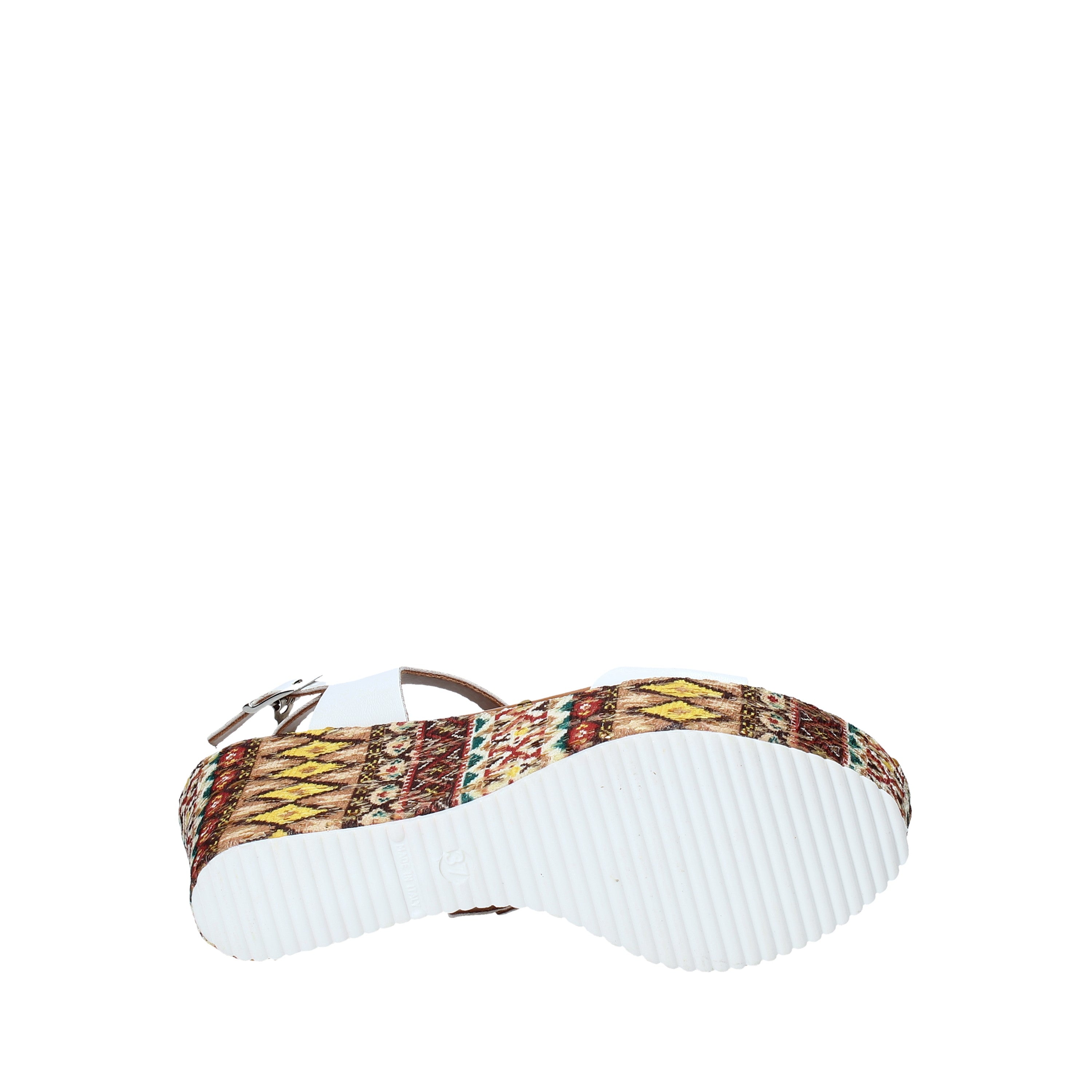 Sandali zeppa Bianco Grace Shoes