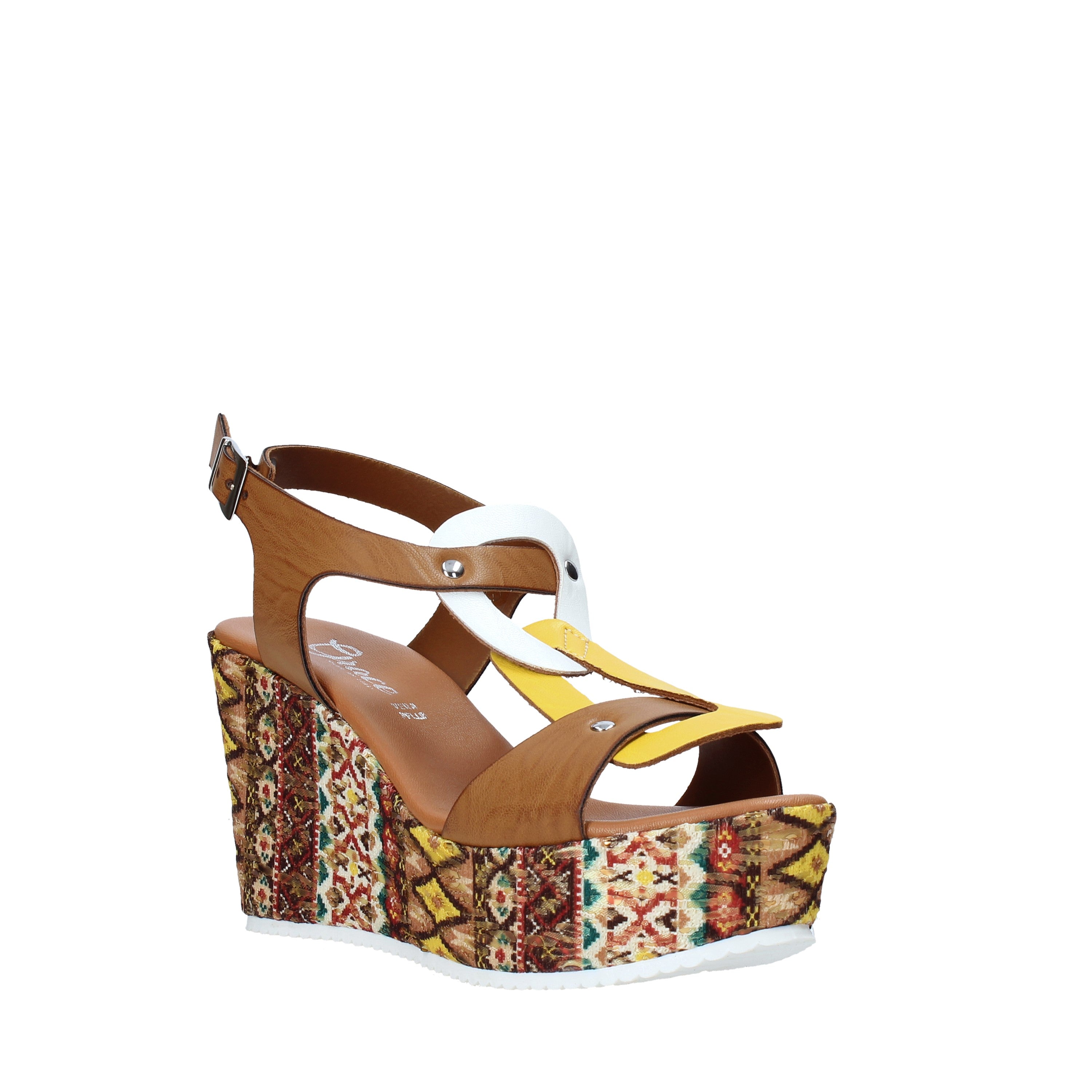 Sandali zeppa Marrone Grace Shoes
