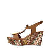 Sandali zeppa Marrone Grace Shoes