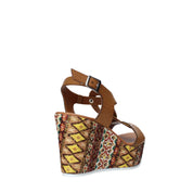 Sandali zeppa Marrone Grace Shoes