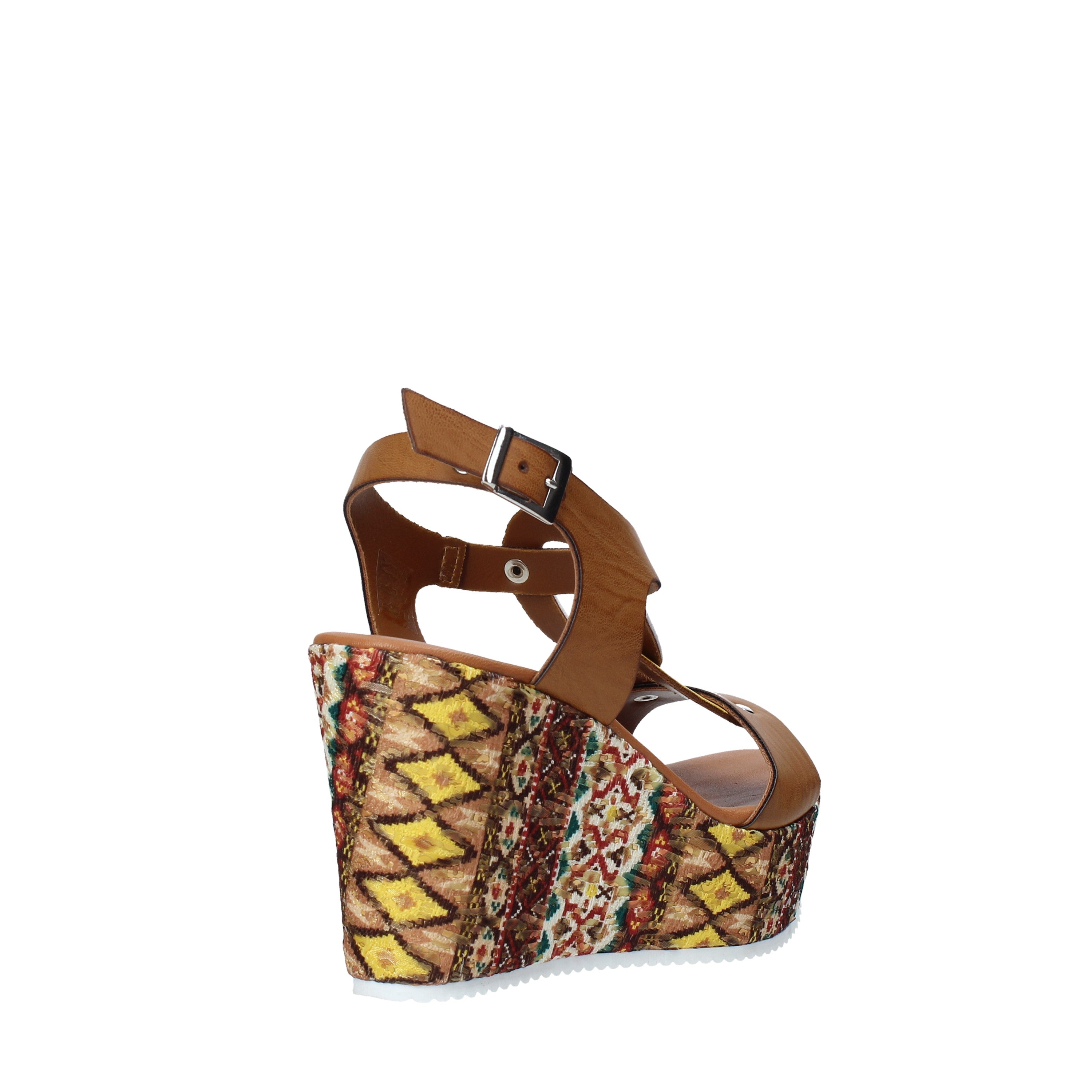 Sandali zeppa Marrone Grace Shoes