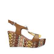 Sandali zeppa Marrone Grace Shoes