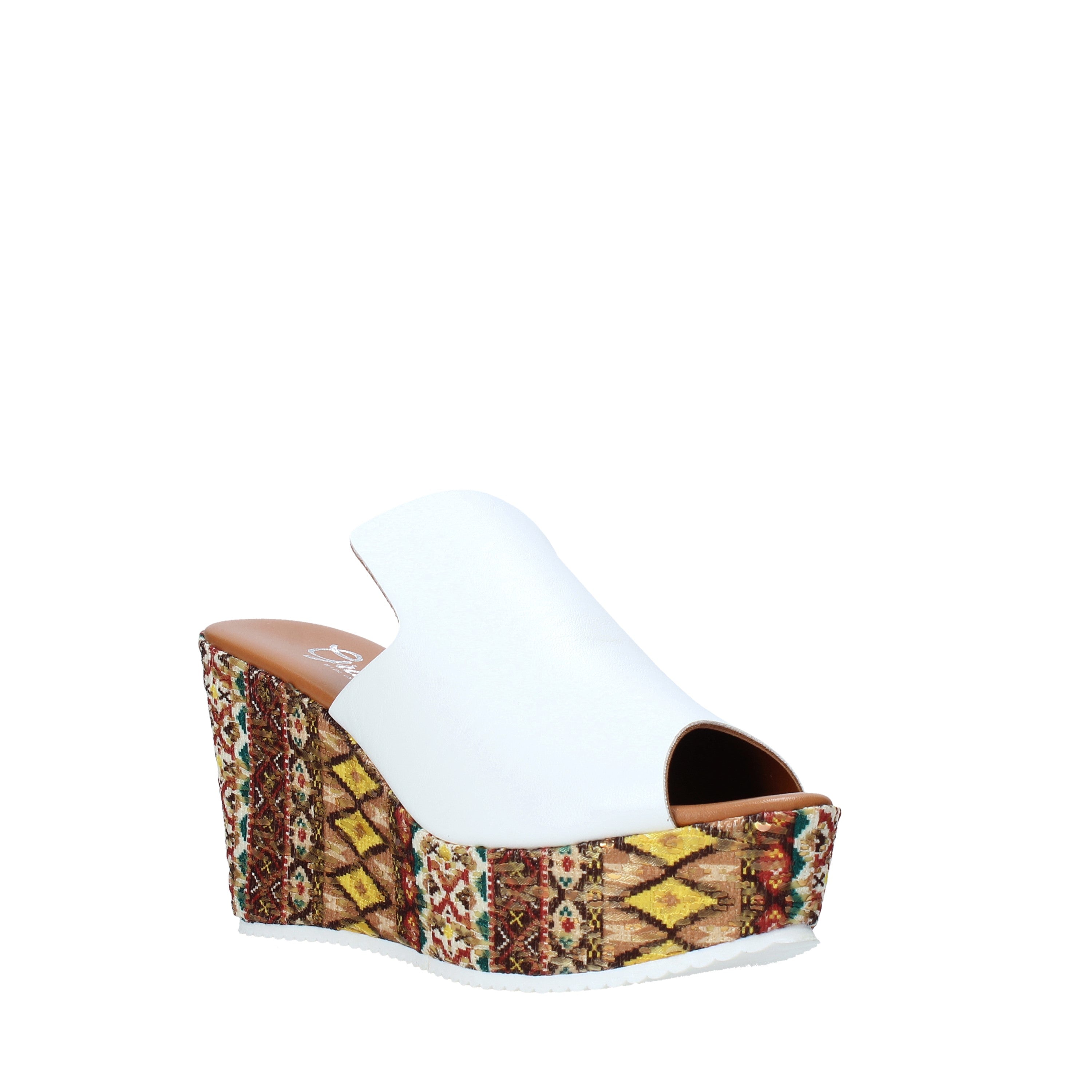 Sandali zeppa Bianco Grace Shoes