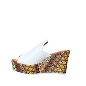 Sandali zeppa Bianco Grace Shoes