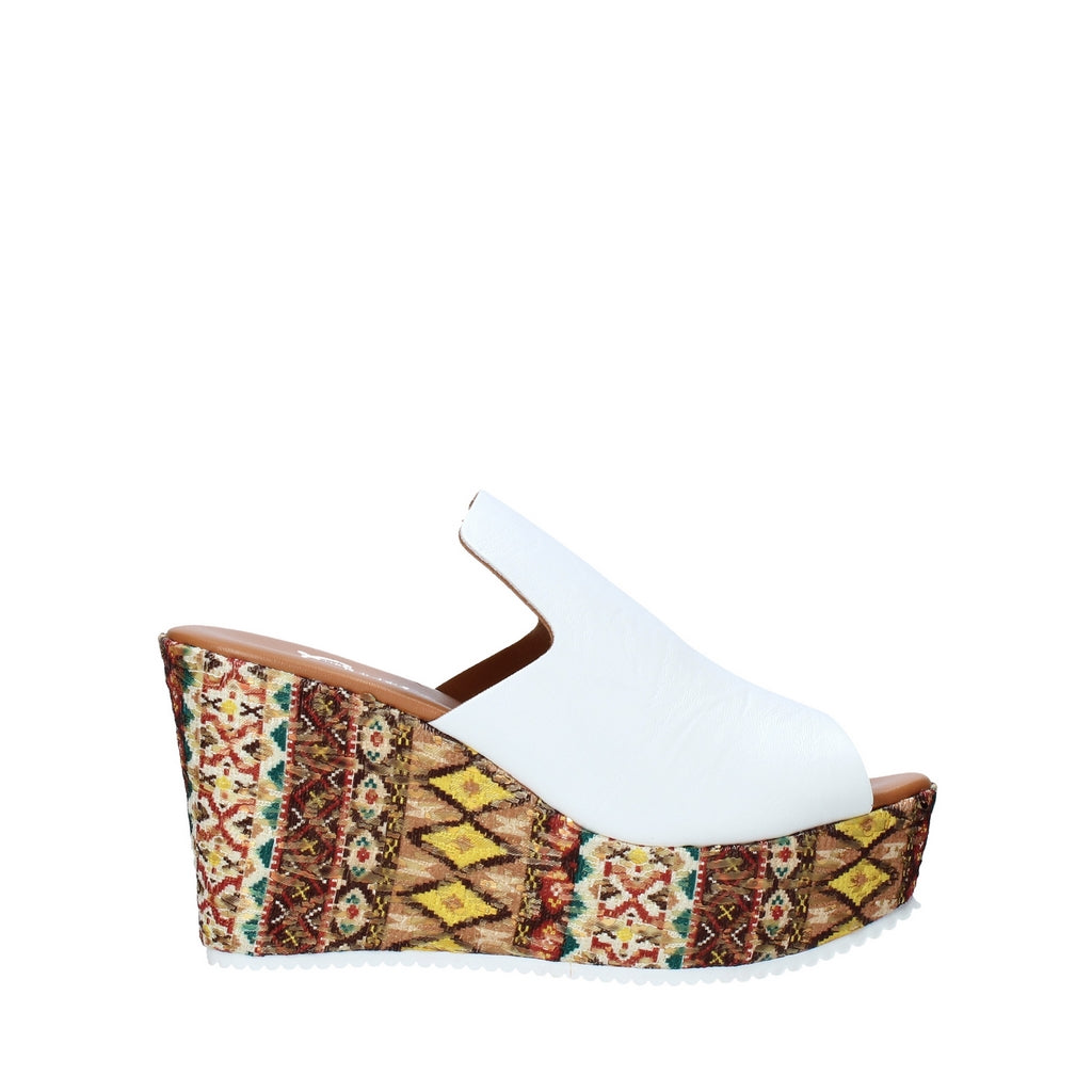 Sandali zeppa Bianco Grace Shoes