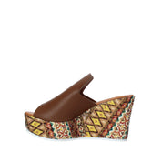 Sandali zeppa Marrone Grace Shoes