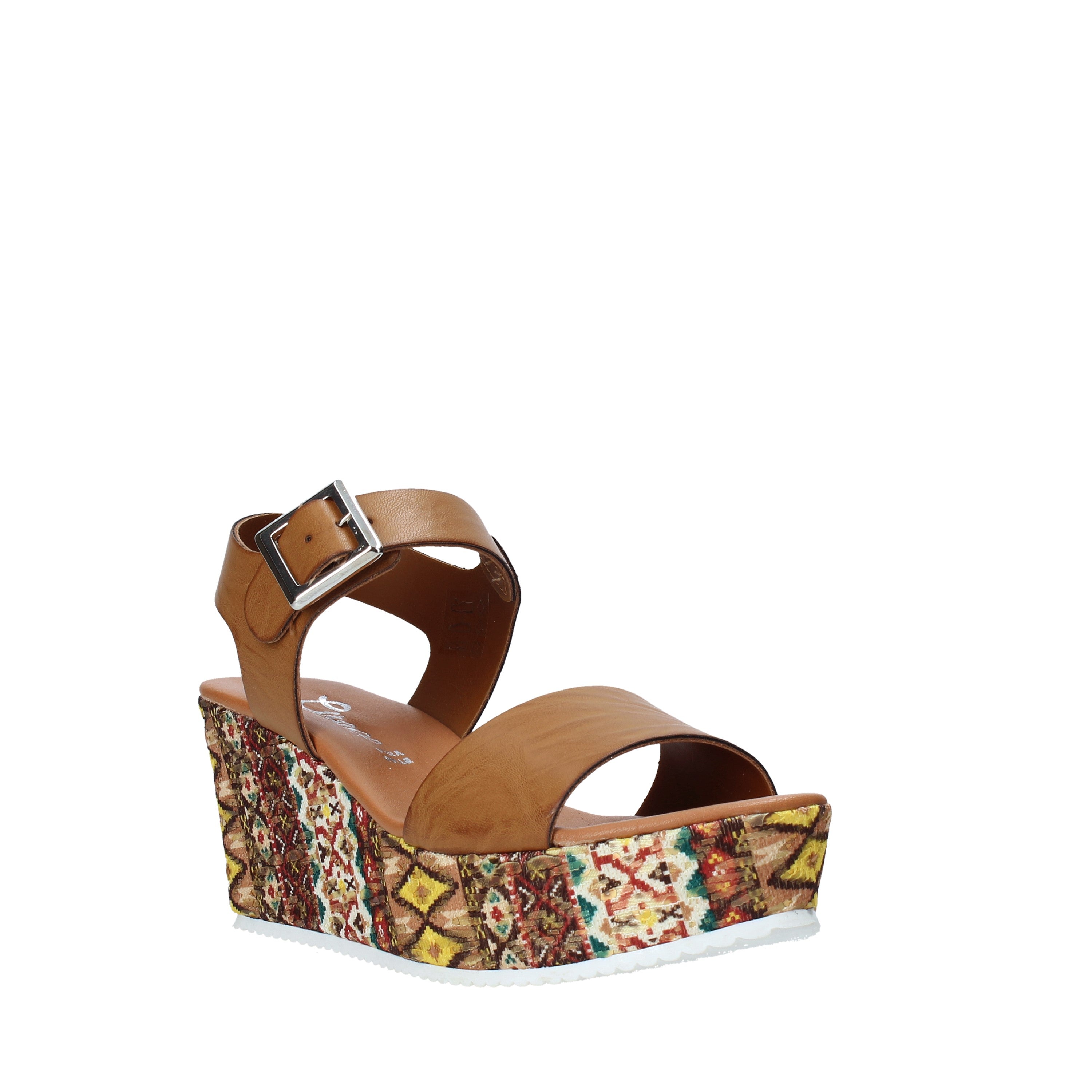 Sandali zeppa Marrone Grace Shoes