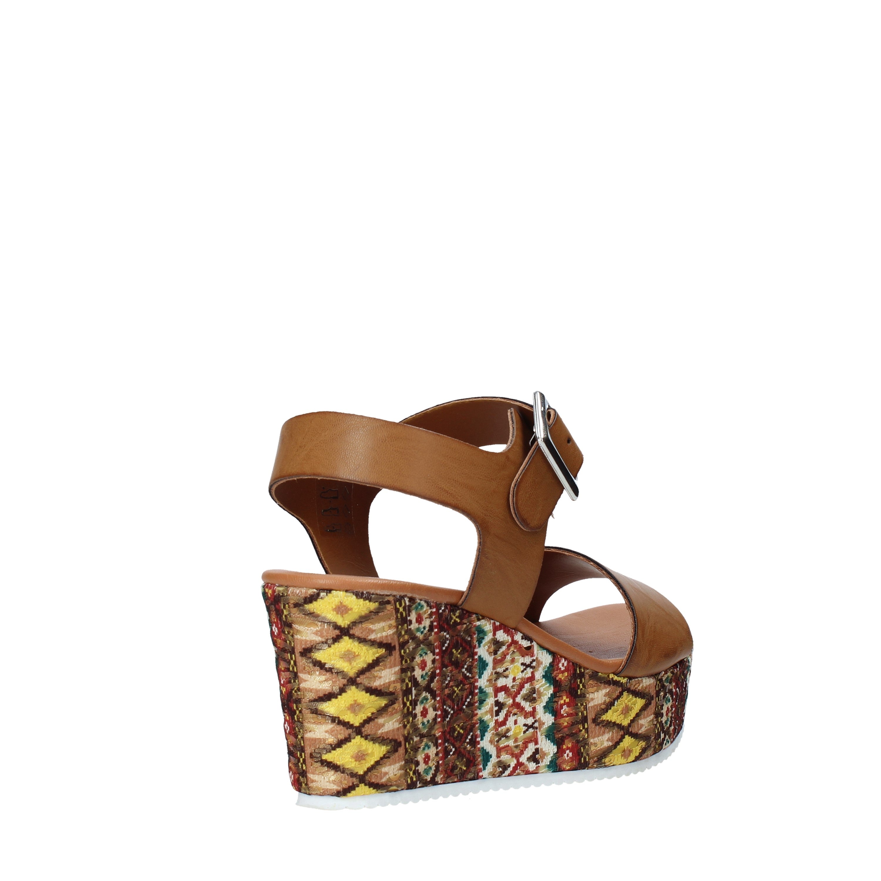 Sandali zeppa Marrone Grace Shoes