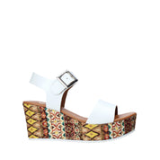 Sandali zeppa Bianco Grace Shoes