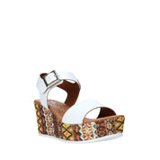 Sandali zeppa Bianco Grace Shoes