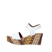 Sandali zeppa Bianco Grace Shoes
