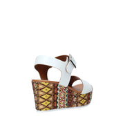 Sandali zeppa Bianco Grace Shoes