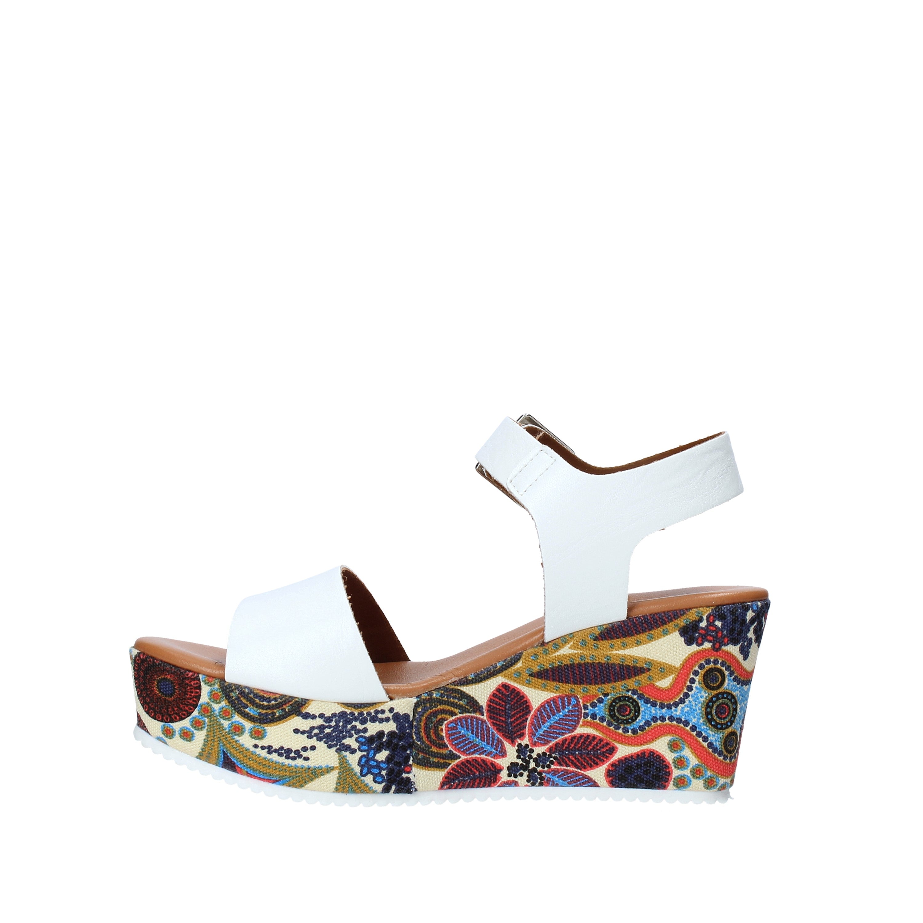 Sandali zeppa Bianco Grace Shoes