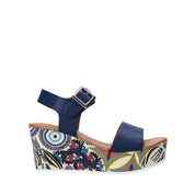 Sandali zeppa Blu Grace Shoes