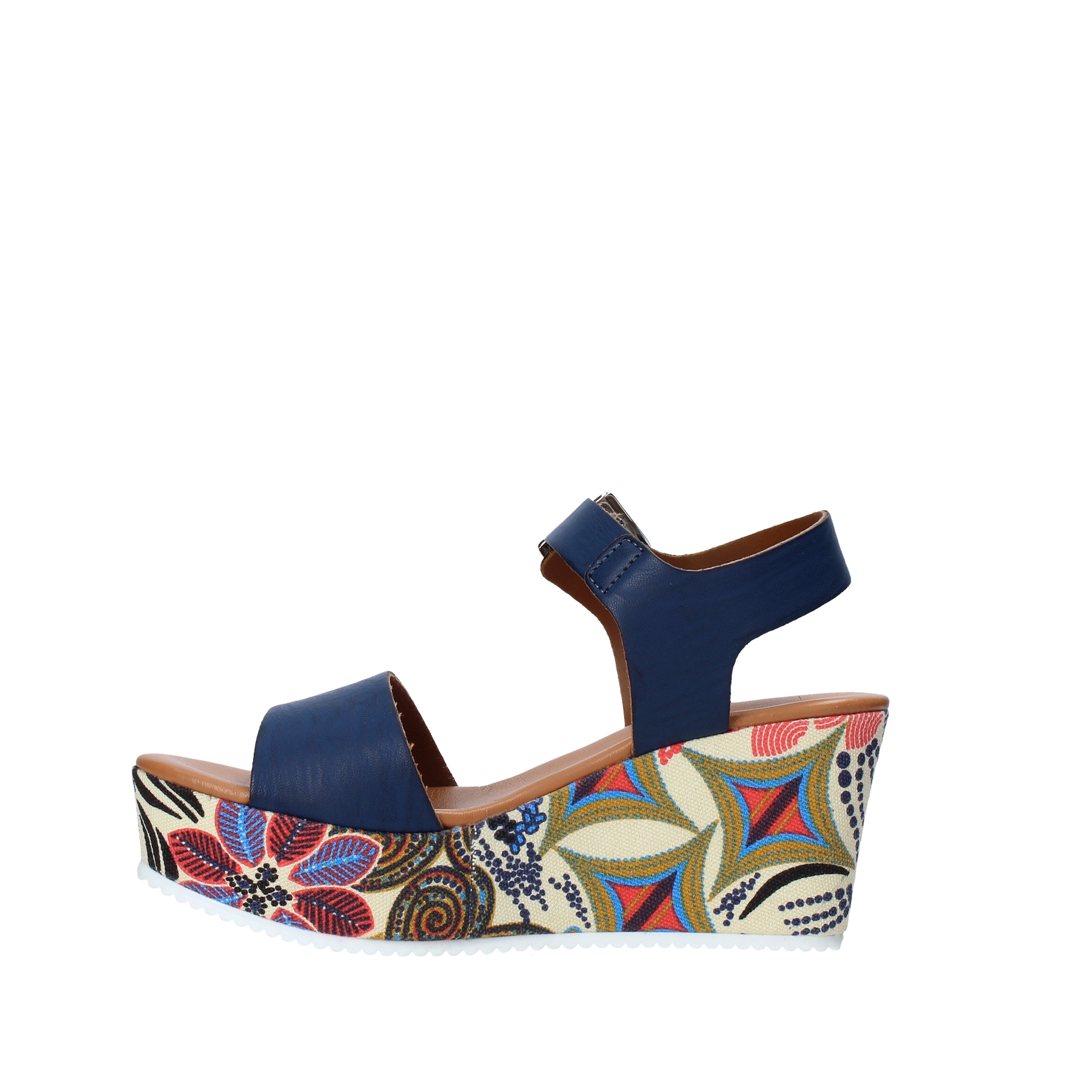 Sandali zeppa Blu Grace Shoes
