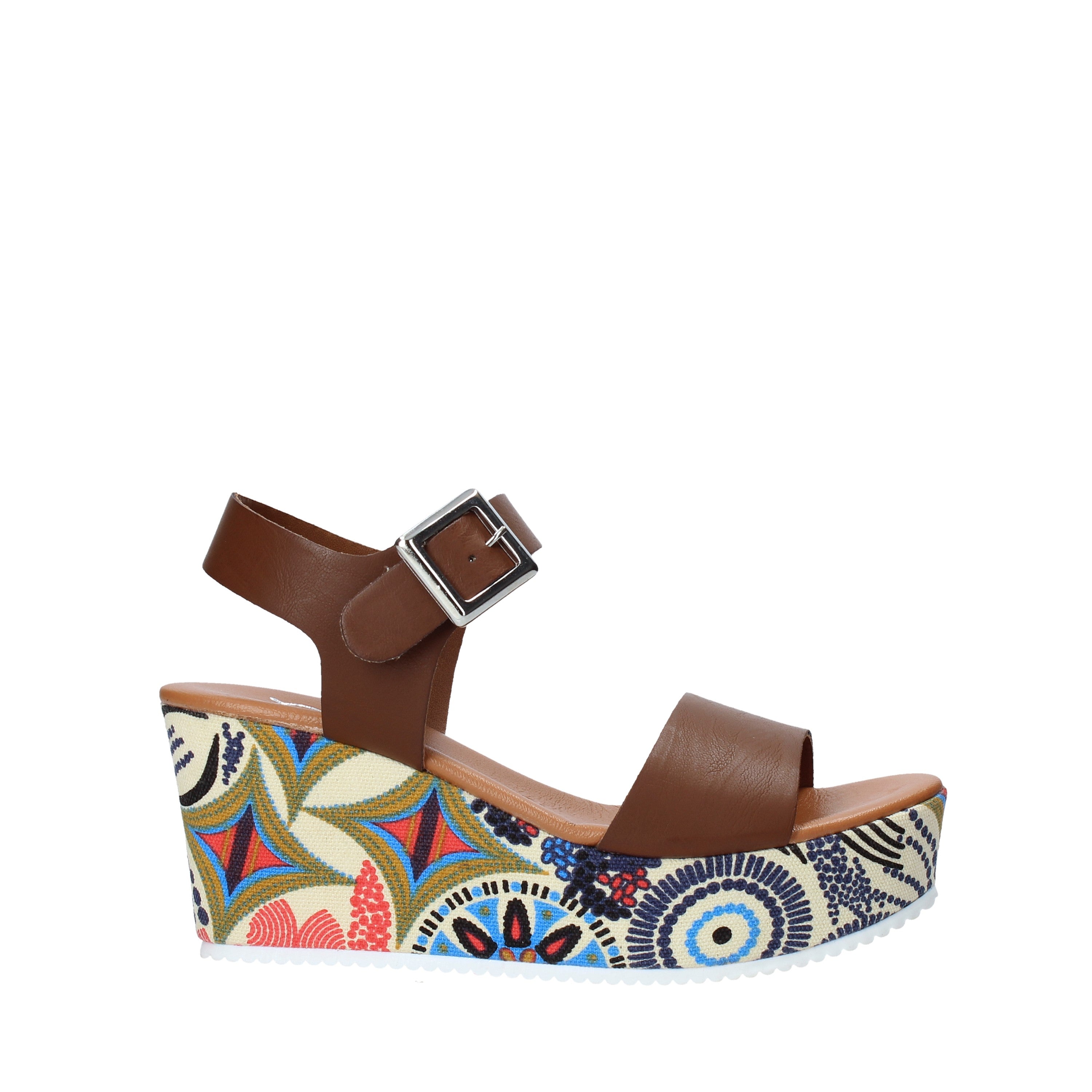 Sandali zeppa Marrone Grace Shoes