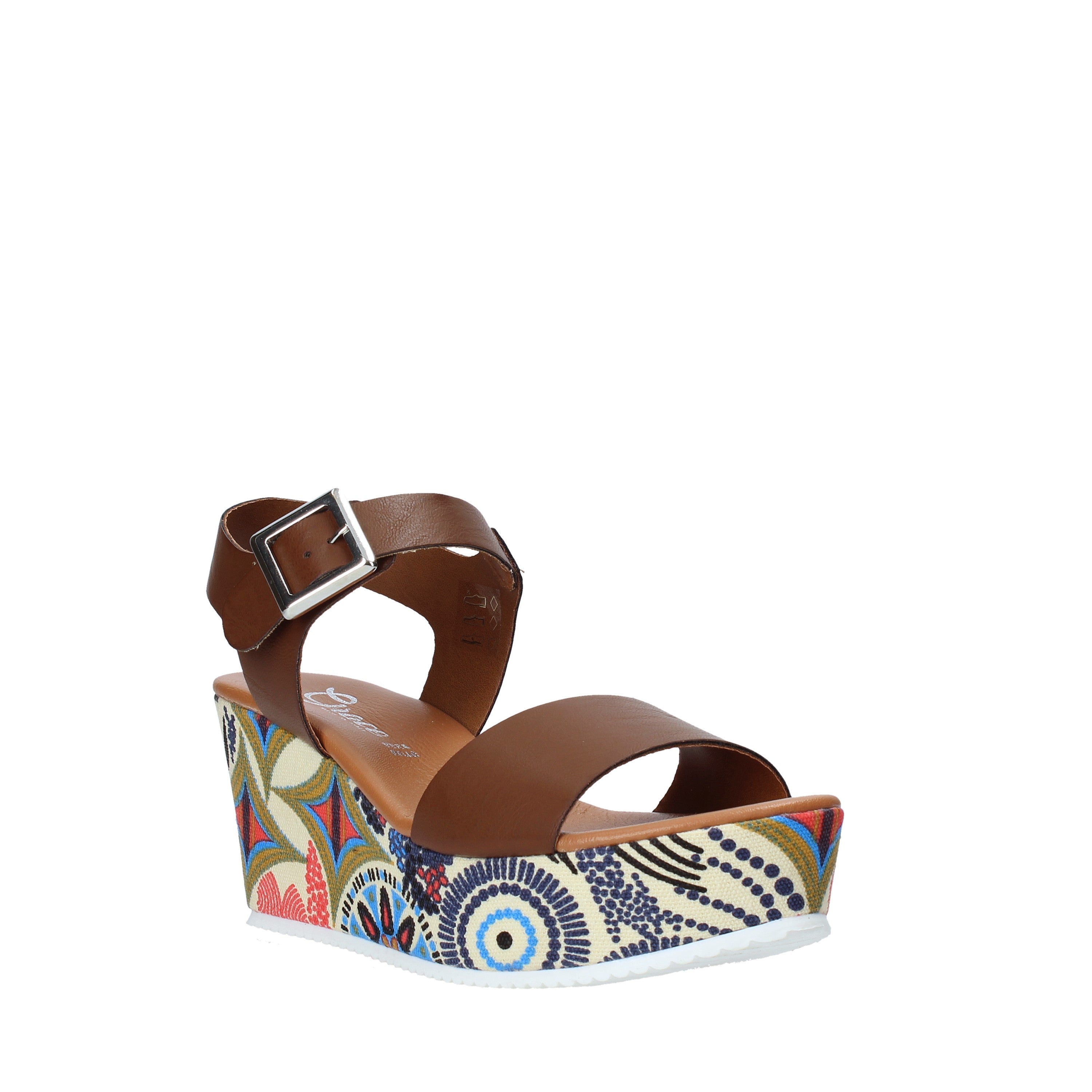 Sandali zeppa Marrone Grace Shoes