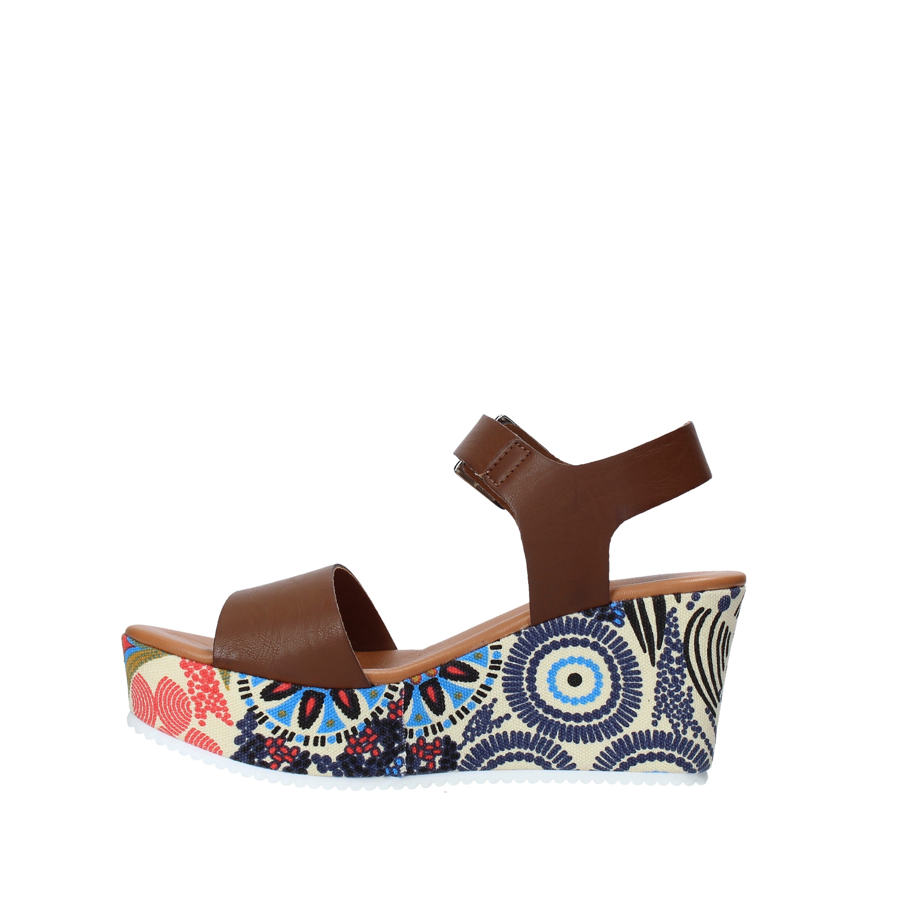 Sandali zeppa Marrone Grace Shoes