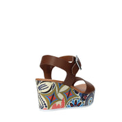 Sandali zeppa Marrone Grace Shoes